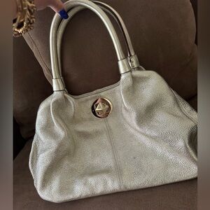 Kate spade metallic silver bag